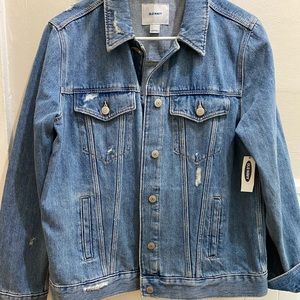 Denim old navy boyfriend jean distressed jacket